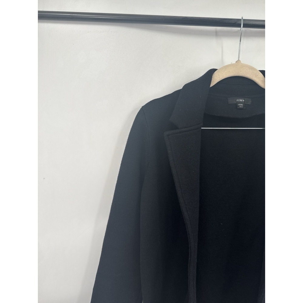 J. Crew Sophie Sweater Blazer Women XXS Black Open Classic Feminine Romantic - Picture 6 of 9